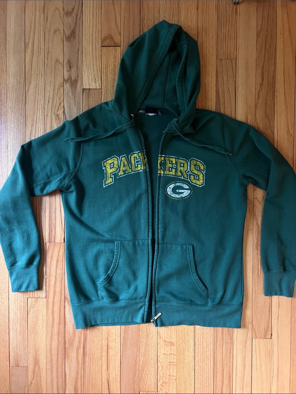 Packers Green Zip-Up Hoodie Jacket